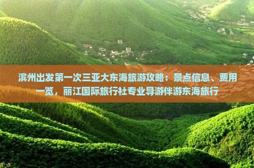 滨州出发第一次三亚大东海旅游攻略：景点信息、费用一览，丽江国际旅行社专业导游伴游东海旅行
