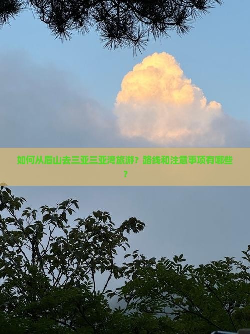 如何从眉山去三亚三亚湾旅游？路线和注意事项有哪些？