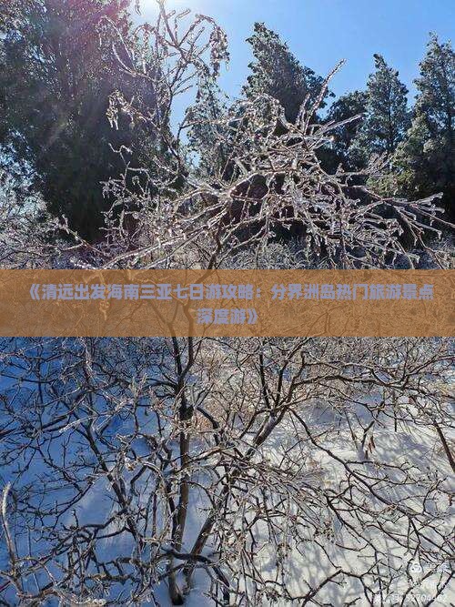 《清远出发海南三亚七日游攻略：分界洲岛热门旅游景点深度游》