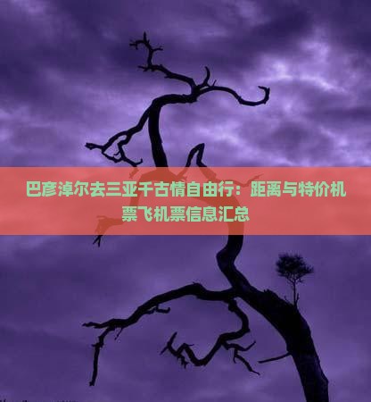 巴彦淖尔去三亚千古情自由行:距离与特价机票飞机票信息汇总 巴彦淖尔去三亚千古情自由行:距离与特价机票飞机票信息汇总