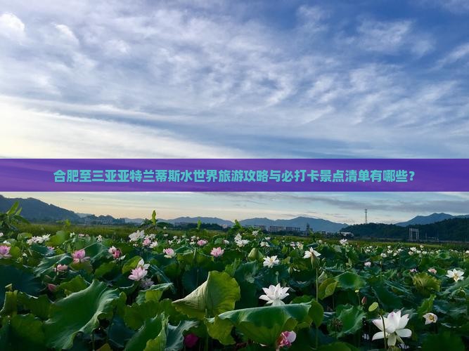 合肥至三亚亚特兰蒂斯水世界旅游攻略与必打卡景点清单有哪些？