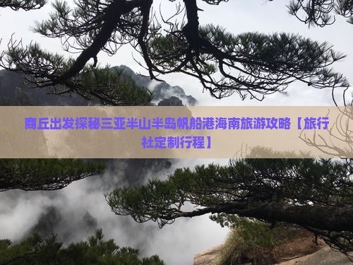 商丘出发探秘三亚半山半岛帆船港海南旅游攻略【旅行社定制行程】