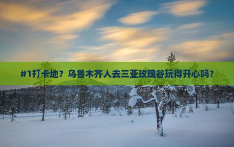 #1打卡地？乌鲁木齐人去三亚玫瑰谷玩得开心吗？