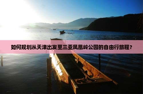 如何规划从天津出发至三亚凤凰岭公园的自由行旅程？
