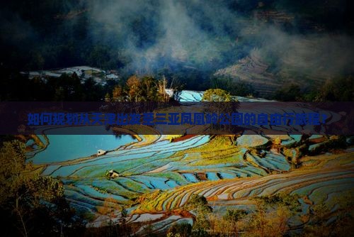 如何规划从天津出发至三亚凤凰岭公园的自由行旅程？