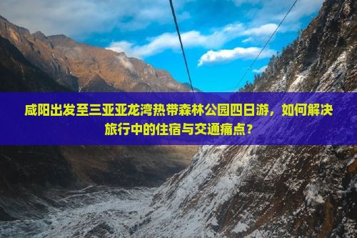 咸阳出发至三亚亚龙湾热带森林公园四日游，如何解决旅行中的住宿与交通痛点？