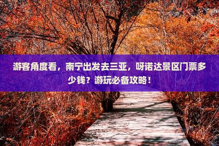 游客角度看，南宁出发去三亚，呀诺达景区门票多少钱？游玩必备攻略！