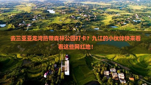 去三亚亚龙湾热带森林公园打卡？九江的小伙伴快来看看这些网红地！