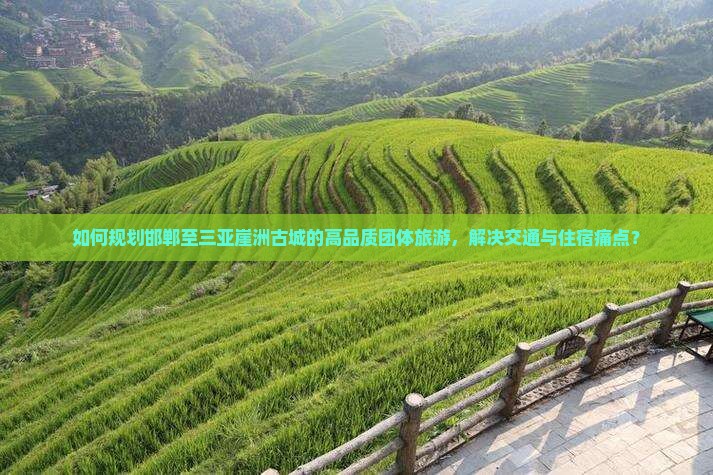 如何规划邯郸至三亚崖洲古城的高品质团体旅游，解决交通与住宿痛点？