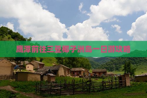 鹰潭前往三亚椰子洲岛一日游攻略