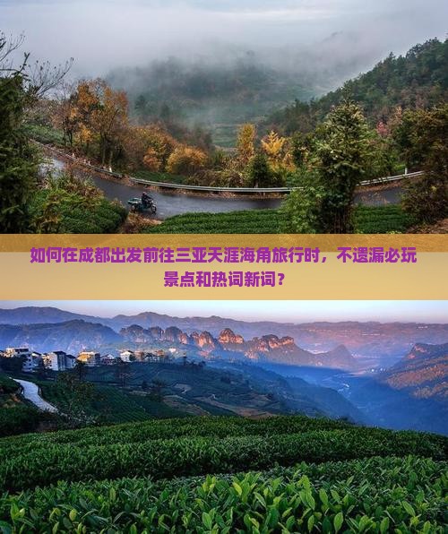 如何在成都出发前往三亚天涯海角旅行时，不遗漏必玩景点和热词新词？