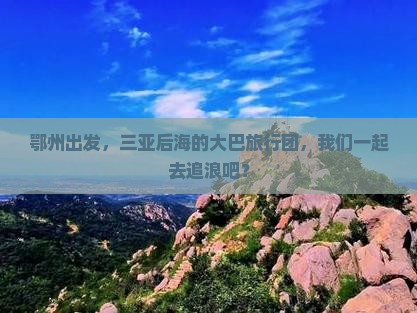 鄂州出发，三亚后海的大巴旅行团，我们一起去追浪吧？