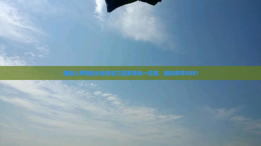 普通人带爸妈从自贡去三亚呆呆岛一日游，能玩得尽兴吗？