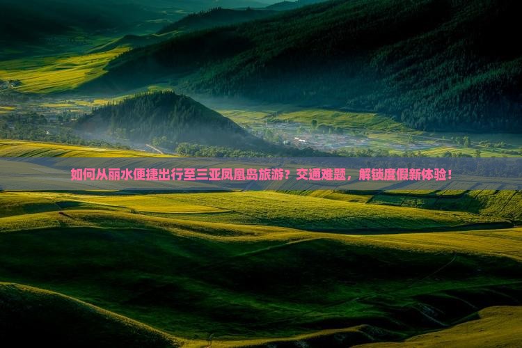 如何从丽水便捷出行至三亚凤凰岛旅游？交通难题，解锁度假新体验！