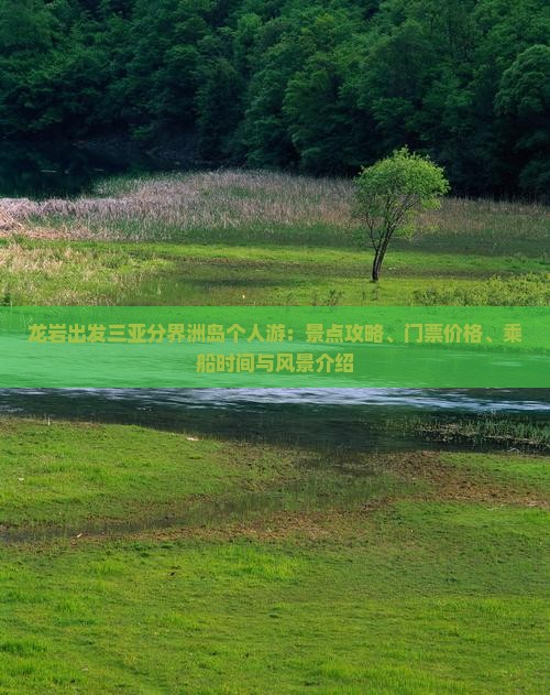 龙岩出发三亚分界洲岛个人游