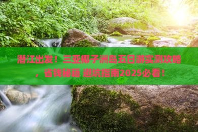 潜江前往三亚椰子洲岛五日游
