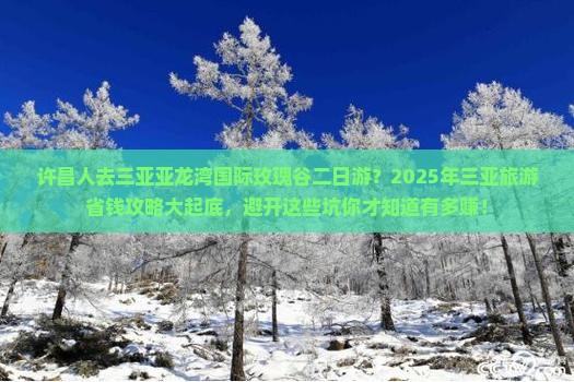 许昌前往三亚亚龙湾国际玫瑰谷二日游