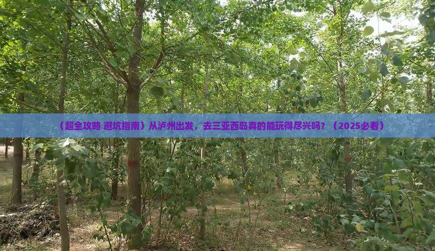 泸州去三亚西岛一日游
