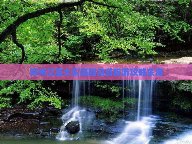 常州去三亚大东海四日游