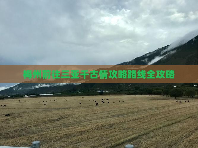 梅州前往三亚千古情攻略