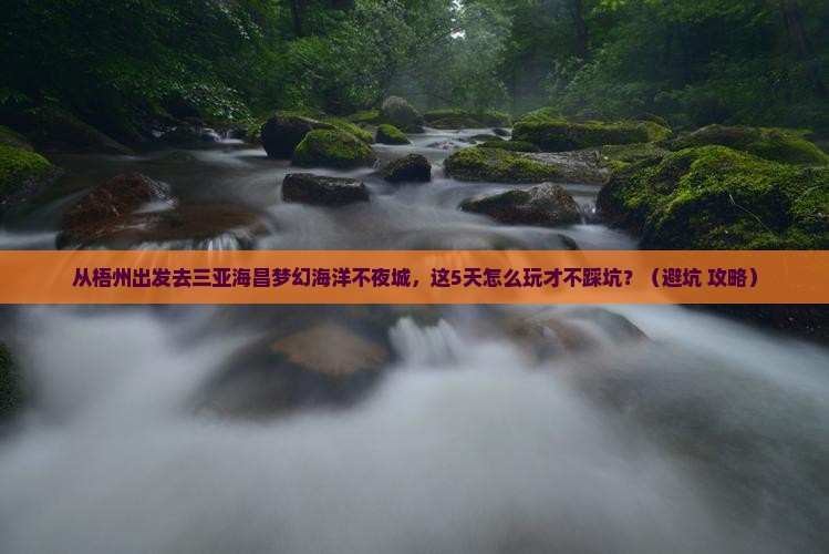 梧州去三亚海昌梦幻海洋不夜城旅游