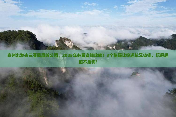 泰州出发三亚凤凰岭公园门票