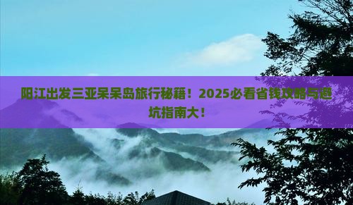 阳江出发三亚呆呆岛旅行社