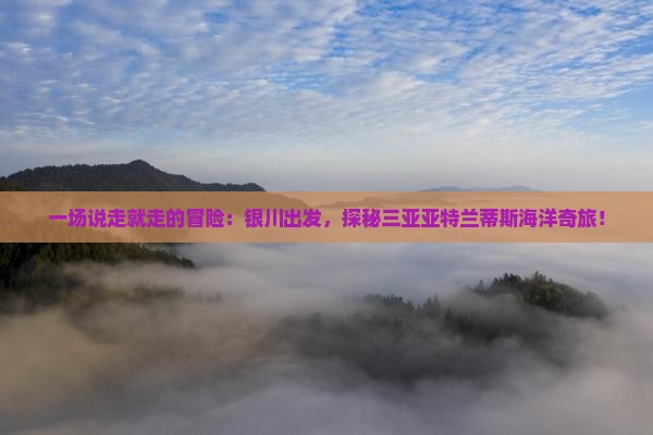 一场说走就走的冒险：银川出发，探秘三亚亚特兰蒂斯海洋奇旅！