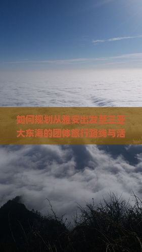 如何规划从雅安出发至三亚大东海的团体旅行路线与活动？