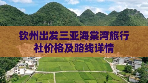 钦州出发三亚海棠湾旅行社价格及路线详情