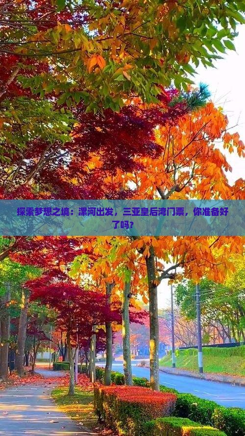 探索梦想之境：漯河出发，三亚皇后湾门票，你准备好了吗？