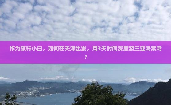 作为旅行小白，如何在天津出发，用3天时间深度游三亚海棠湾？