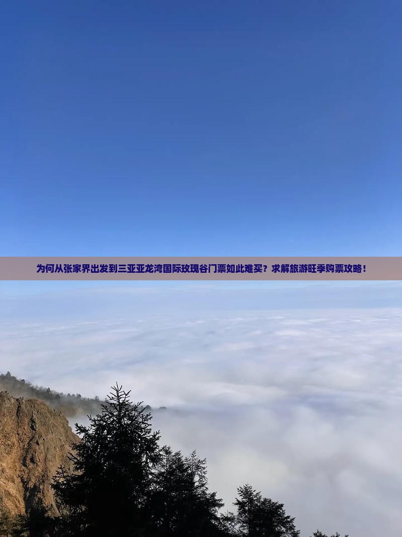 为何从张家界出发到三亚亚龙湾国际玫瑰谷门票如此难买？求解旅游旺季购票攻略！
