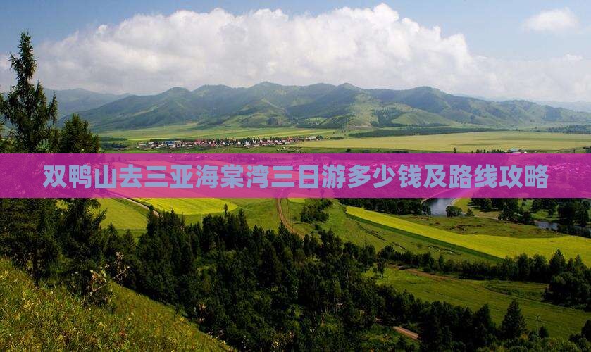 双鸭山去三亚海棠湾三日游多少钱及路线攻略