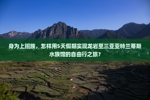 身为上班族，怎样用5天假期实现龙岩至三亚亚特兰蒂斯水族馆的自由行之旅？