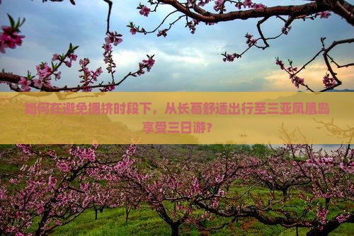 如何在避免拥挤时段下，从长葛舒适出行至三亚凤凰岛享受三日游？