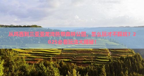 鸡西去三亚亚龙湾热带森林公园哪里玩