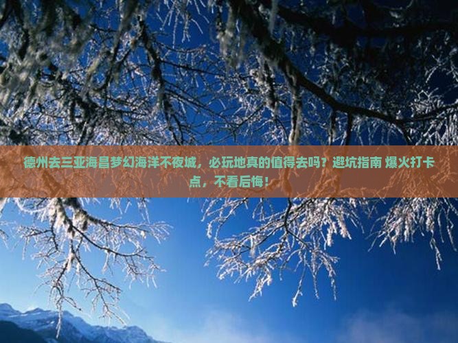 德州去三亚海昌梦幻海洋不夜城必玩地