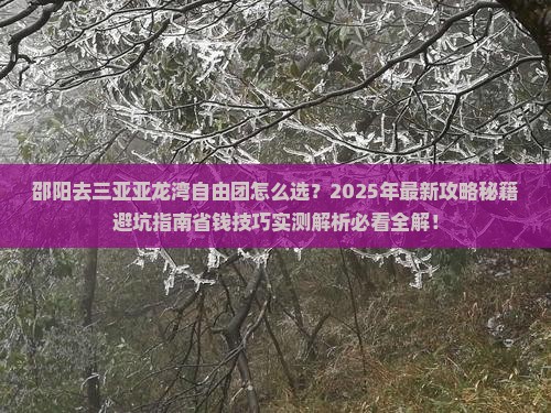 邵阳去三亚亚龙湾自由团