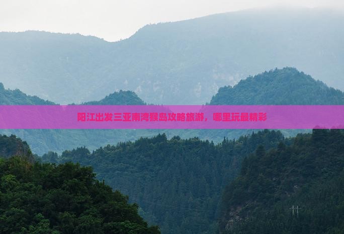 阳江出发三亚南湾猴岛哪里玩