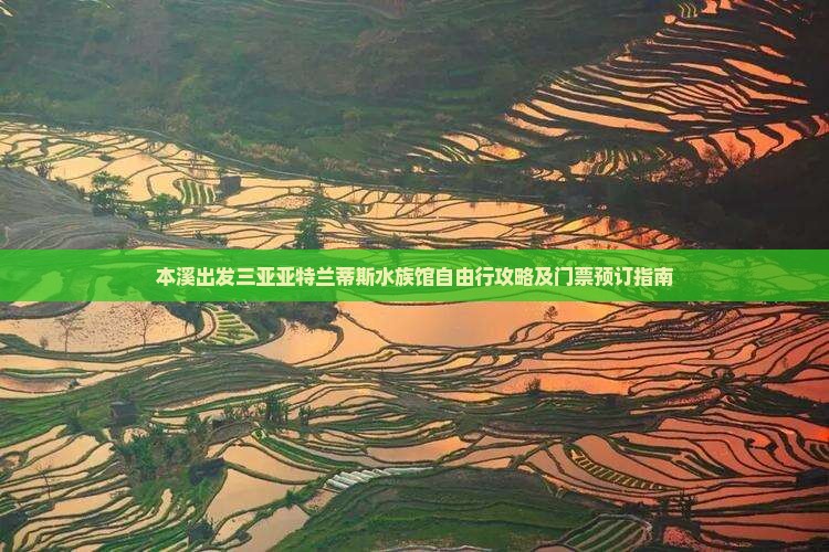 本溪出发三亚亚特兰蒂斯水族馆自由行攻略及门票预订指南