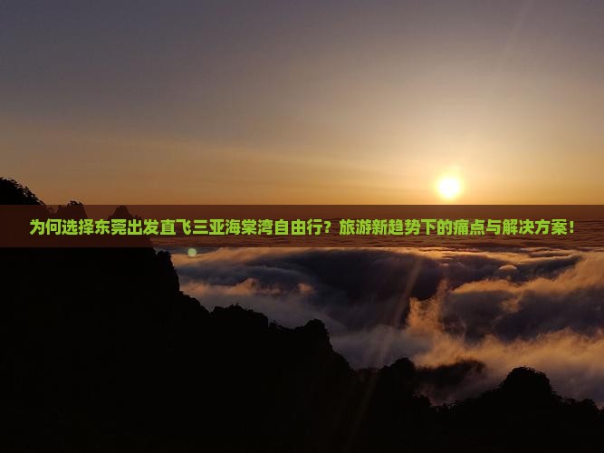 为何选择东莞出发直飞三亚海棠湾自由行？旅游新趋势下的痛点与解决方案！