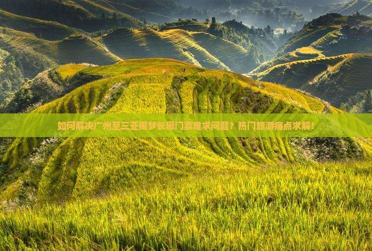 如何解决广州至三亚椰梦长廊门票难求问题？热门旅游痛点求解！