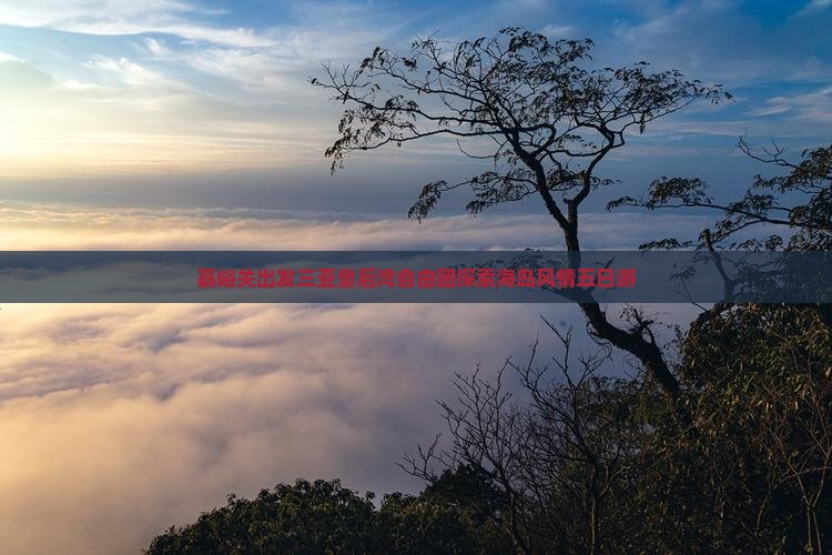 嘉峪关出发三亚皇后湾自由团探索海岛风情五日游