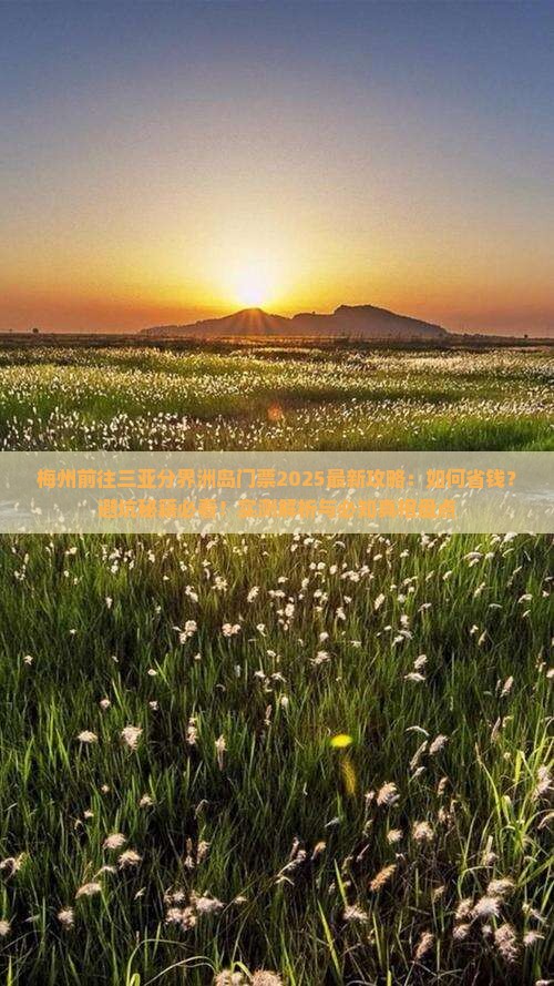 梅州前往三亚分界洲岛门票
