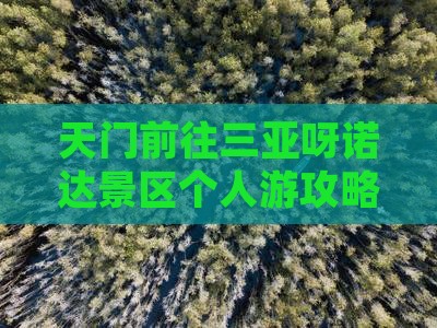 天门前往三亚呀诺达景区个人游 天门前往三亚呀诺达景区个人游