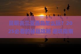 昆明去三亚西岛哪里玩