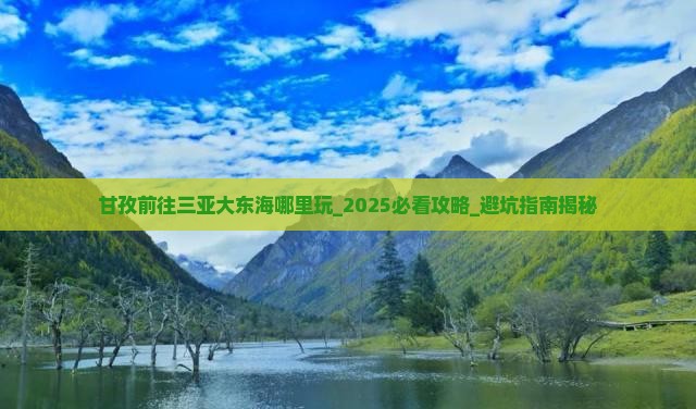 甘孜前往三亚大东海哪里玩