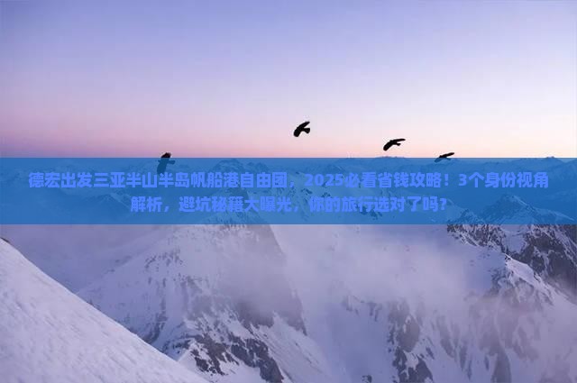 德宏出发三亚半山半岛帆船港自由团
