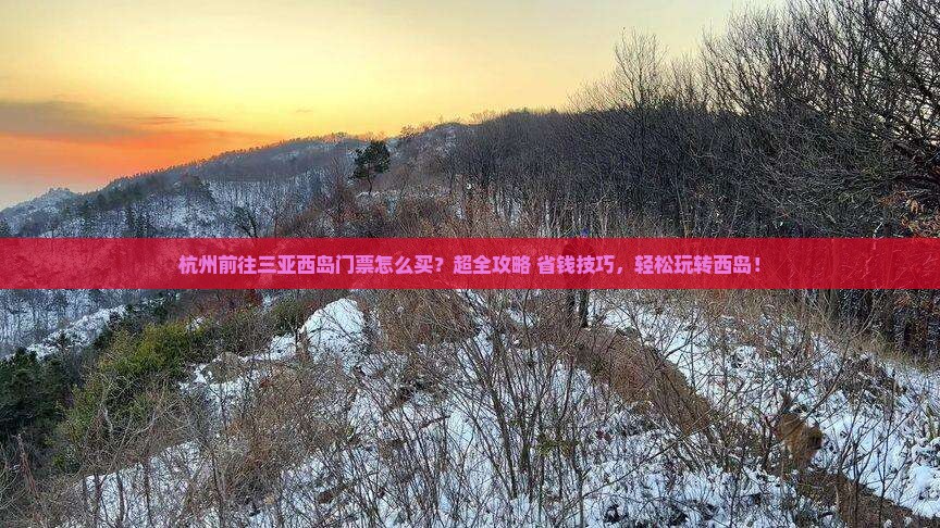 杭州前往三亚西岛门票